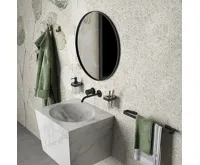 GEDY SAMOA dávkovač mýdla 170ml, mléčné sklo, černá mat (3)