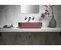 ISVEA INFINITY OVAL keramické umyvadlo na desku, 55x36cm, maroon red (3)
