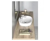 SAPHO LUGANO keramické umyvadlo na desku, Ø 40cm, bílá (1)