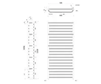 SAPHO MANISA otopné těleso 600x1328mm, s pěti madly pro ručník, chrom (6)