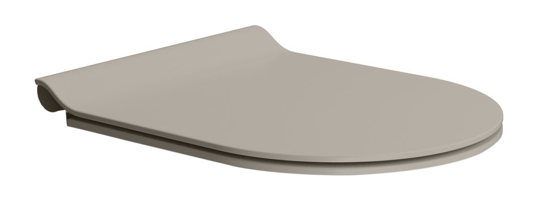 Gsi pura wc sedátko, slim, soft close, quick release, tortora mat/chrom