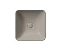 GSI SAND/NUBES keramické umyvadlo na desku 38x38cm, tortora mat (1)