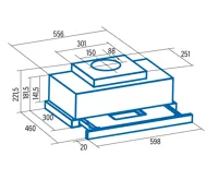 CATA Odsavač par TFH 6630, bílá, výsuvný, A+ (2)