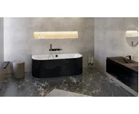 POLYSAN VIVA D MONOLITH nástěnná stojící vana 180x75x60cm, bílá/černá (3)