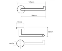SAPHO X-STEEL držák toaletního papíru, nerez mat (2)