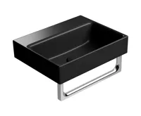 GSI NUBES keramické umývátko 40x32cm, bez otvoru, černá mat (4)