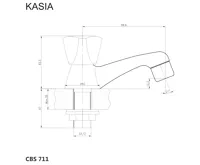 Umyvadlový kohoutek stojánkový, Kasia, chrom (1)