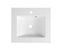 SAPHO YUKON umyvadlo, litý mramor, 50x45cm, bílá (1)