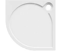 GELCO ARCA sprchová vanička z litého mramoru, čtvrtkruh 80x80cm, R550, bílá (3)