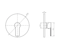 BRUCKNER BARON podomítková sprchová baterie, 1 výstup, vrchní části, chrom (2)