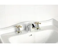 SAPHO ANTEA tříprvková umyvadlová baterie s výpustí, chrom/zlato (3)