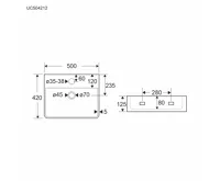 Umyvadlo na desku i zavěšení s přepadem, 500x420x120 mm, keramické (1)