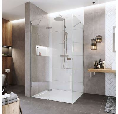 Sprchový kout, Novea, obdélník, 110x120 cm, chrom ALU, sklo Čiré, dveře levé a pevný díl