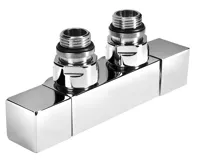 SAPHO CUBE TWIN připojovací sada ventilů pro středové připojení, chrom