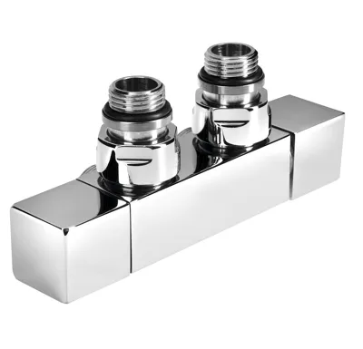 SAPHO CUBE TWIN připojovací sada ventilů pro středové připojení, chrom