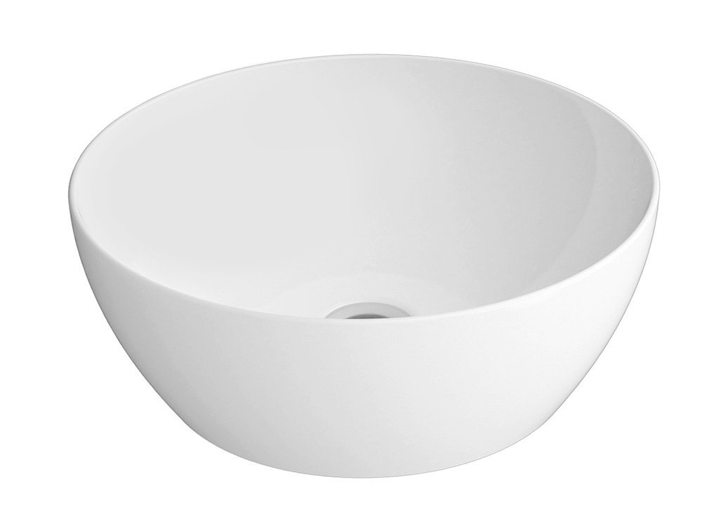 Gsi pura keramické umyvadlo na desku, průměr 42cm, bílá extraglaze