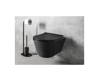 SAPHO AVVA závěsná WC mísa, Rimless, 35,5x53cm, černá mat (1)