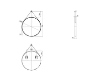 AQUALINE STAGO kulaté zrcadlo ø 60cm, kožený pásek, černá mat (9)