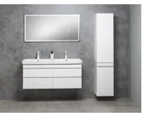 SAPHO SITIA dvojumyvadlová skříňka 116x50x44,2cm, 4xzásuvka, bílá mat (5)