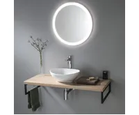 AQUALINE VEGA deska pod umyvadlo 52x45cm, dub platin