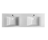 SAPHO FLAVIA dvojumyvadlo, litý mramor, 160x50cm, bílá (3)