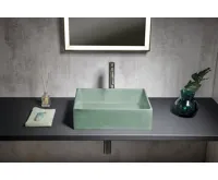 SAPHO FORMIGO betonové umyvadlo na desku, 47,5x36,5cm, zelená mat (3)