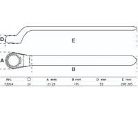 BGS Jednoočkový klíč VDE | s hlubokým vyhnutím | 14 mm - BGS 72014 (1)