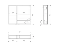 SAPHO LINEX galerka s LED osvětlením, 80x70x15cm, borovice rustik (4)