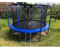 GoodJump 4UPVC modrá trampolína 366 cm s ochrannou sítí + žebřík - Inside (8)