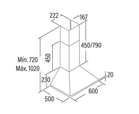 CATA Odsavač par OMEGA Bílá 600 (1)
