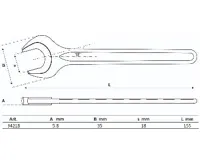 BGS Klíč plochý 18,0 mm, jednostranný (1)