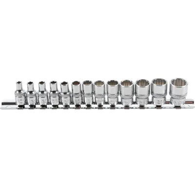 BGS Hlavice nástrčné 1/4", 4-14 mm, sada 13 dílů