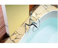 SAPHO Připojení pro instalaci vanové baterie do podlahy (pár), chrom (5)