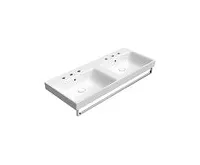 GSI NUBES keramické dvojumyvadlo 120x50cm, 3 otvory, bílá ExtraGlaze (1)