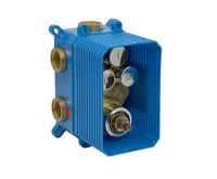 Termostatická podomítková tlačítková baterie - 3-cestná - oválný kryt (4)