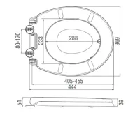 AQUALINE WC sedátko s integrovaným dětským sedátkem, Soft Close, Easy Take, bílá (7)