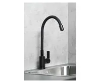 AQUALINE LORE stojánková dřezová baterie, flexibilní ramínko, černá mat (1)
