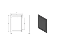 AQUALINE FAVOLO zrcadlo v rámu 70x90cm, bílá mat (6)