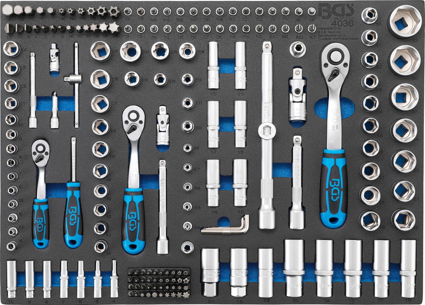 BGS Modul - gola sada, hlavice, imbus, torx, 192 dílů