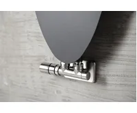 SAPHO TWIN připojovací sada ventilů termostatická pro středové připojení, levá, nerez mat (4)