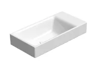 GSI NUBES keramické umývátko 50x25cm, broušená spodní hrana, bez otvoru, pravé/levé, bílá ExtraGlaze