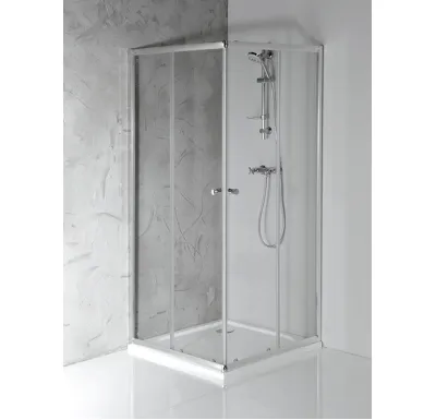 AQUALINE AGGA čtvercová sprchová zástěna 800x800mm, čiré sklo