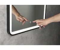AQUALINE SWIDA zrcadlo s LED osvětlením 60x80cm, dotykový senzor, stmívatelné, černá mat (7)
