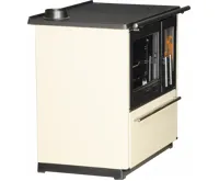 PLAMEN Sporák na tuhá paliva 850 GLAS - L béžový (1)