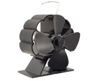 HS Flamingo Ventilátor na kamna FLAMINGO čtyřlopatkový MINI, černý