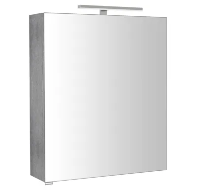 SAPHO RIWA galerka s LED osvětlením, 60x70x17cm, dub stříbrný