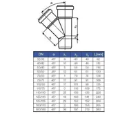 HTEA odbočka DN 40/40 - 45° (1)