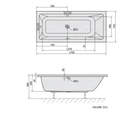 POLYSAN MIMOA obdélníková vana 170x75x39cm, bílá (6)