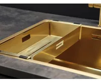 Nerezový dřez REGINOX SET MIAMI 500 GOLD + Baterie CRYSTAL + příslušenství, zlatá (8)