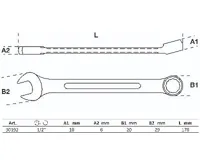 BGS Klíč očkoplochý 1/2", DIN 3113 (1)
